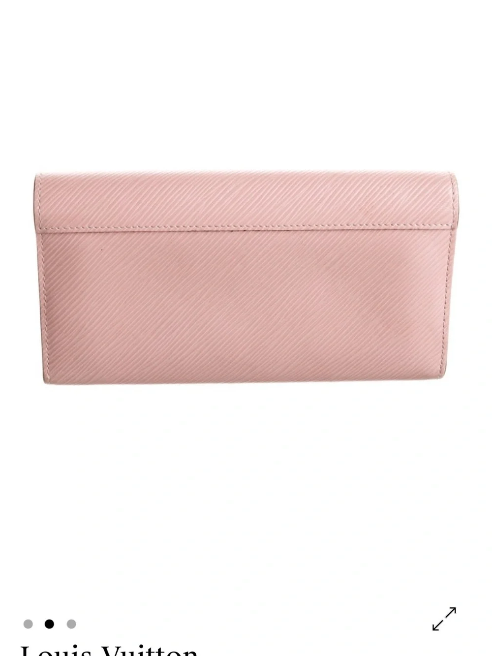Louis Vuitton Light Pink Epi Leather Wallet with Silver LV Clasp